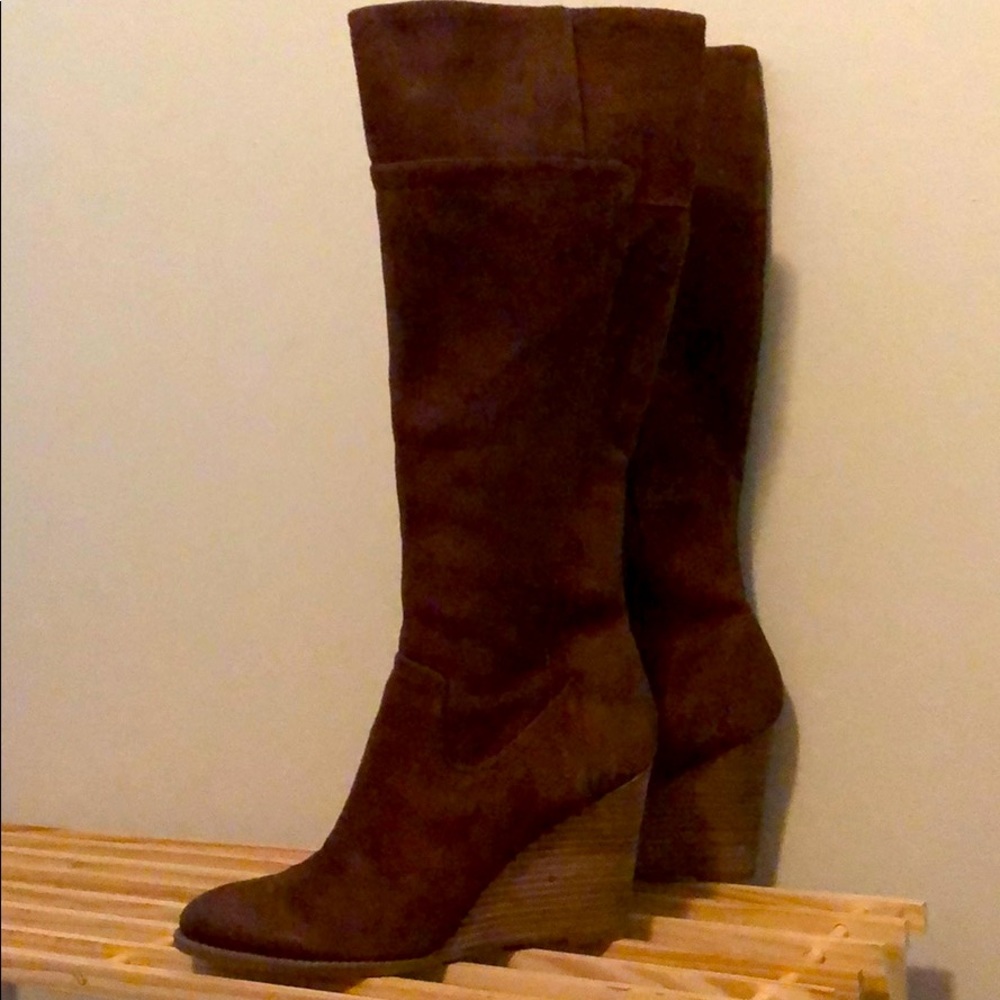 Franco Sarto 9 1/2 suede brown boots.